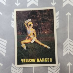 Holographic Yellow Power Ranger Trading Card